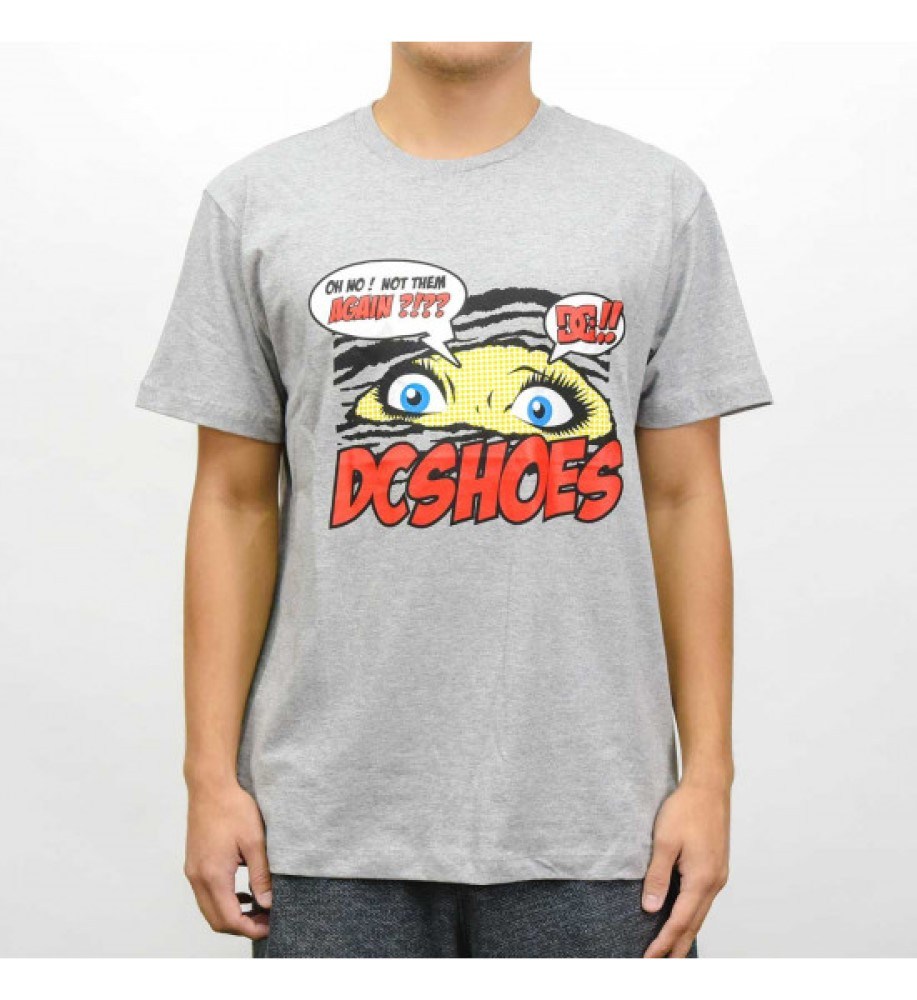 CAMISA-basica-marca-dc-original-estampa-popart-cor-cinza-estilo-skate-sucata-brazil-maua-moda-skatista-streetwear-