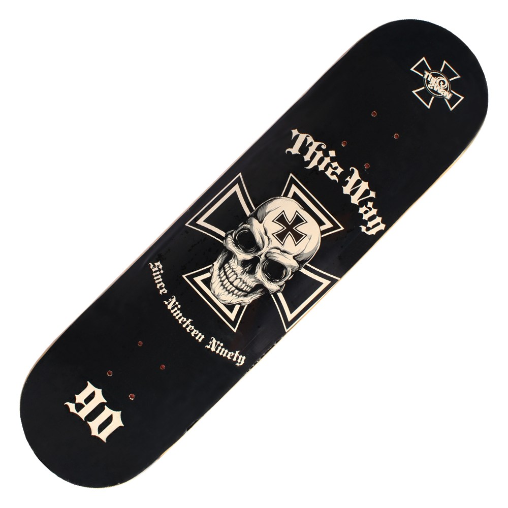 SHAPE_,marca_THIS_WAY_FIBER_GLASS_SINCE_90_estamap_CAVEIRA_gotica_cor_PRETO_loja_de_skate_sucata_brazil_maua_moda_skatista_streetwear